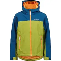 TROLLKIDS Telemark wasserdichte Kinder Outdoor Jacke mit Kapuze grün 140