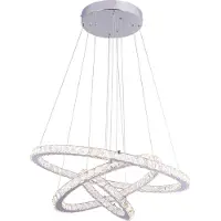 Globo Lighting Hängeleuchte Metall verchromt, LED