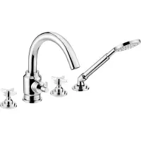 Deante 4-hole bathtub mixer with shower set