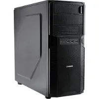 Zalman Z1, Midi Tower, PC, Schwarz, ATX, Kunststoff, Stahl, Boden