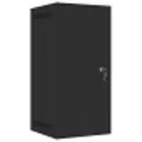 Lanberg WF10-2312-00B, Wandmontiertes Regal, 12U, 20 kg, 8,27 kg, Schwarz