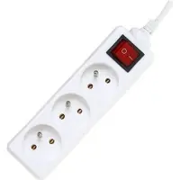 PremiumCord PP3K-10 power extension 3 AC outlet(s) White