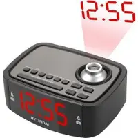 Hyundai Uhrenradio RAC 201 mit Weckfunktion, Analog-Radio und Netz-/Batteriebetrieb