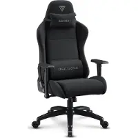 Sense7 Spellcaster FUKU XL Gamingstuhl, Gaming Sessel, Bürostuhl, Ergonomisch Schreibtischstuhl, Drehstuhl mit Kopfstützen bis zu 160kg, Schwarz stuhl