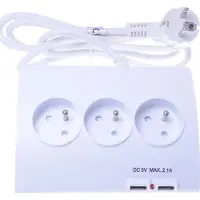 PremiumCord Prodlužovací pÅívod 5zásuvek+vypínaÄ+2x USB