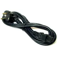 Office Netzkabel 230V zur Stromversorgung des Laptops, CEE7 (Gabel) - C5, 2m, VDE , schwarz, Logo, Blister, C5 Stecker