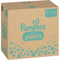 Pampers Windeln Baby-Dry Pants, Größe 7, 17+ kg, mit Stop und Schutz Täschchen, 126 Stück