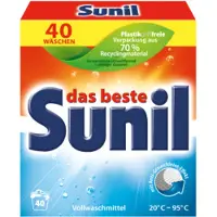 Sunil Waschmittel 40 Wäschen, Vollwaschmittel-Konzentrat 4013162013326 , 2,2 kg - Packung