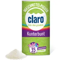 Claro Waschmittel Kunterbunt Colorwaschmittel, Pulver, ökologisch, 1 kg, Waschladungen 35