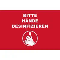 Novus Hände desinfizieren Hinweismatten, 90 x 60 cm 62-SMARTA-1 , Farbe: rot mit weißer Schrift