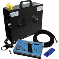 Wiltec Einsteiger Airbrush Kompressor Set AS196A Airbrushpistole DA116 Zubehör