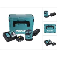 Makita DBO 180 RF1J Akku Exzenterschleifer 18 V 125 mm + 1x Akku 3,0 Ah + Ladegerät + Makpac