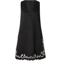 BOSS für Damen. 50540370 Dembrolai Kleid schwarz (M), Lässig, Baumwolle, Ärmellos / Hosenträger