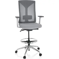 Hjh OFFICE HALIFAX WORK - Arbeitsstuhl Arbeitshocker Grau