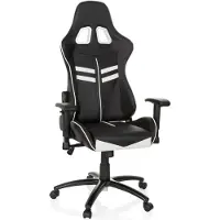 Hjh OFFICE LEAGUE PRO - Gamingstuhl Schwarz / Weiß