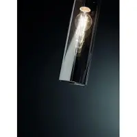 FABAS LUCE Pendelleuchte LB25 Nickel satiniert fum excl.E27