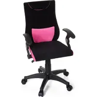 Hjh OFFICE KIDDY PRO AL - Kinderdrehstuhl Schwarz / Rosa