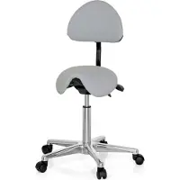 Hjh OFFICE TOP WORK 20 - Arbeitsstuhl Arbeitshocker Grau