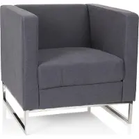 Hjh OFFICE BARBADOS | 1-Sitzer - Loungesessel Dunkelgrau