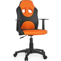 Hjh OFFICE KID GAME AL - Kinderdrehstuhl Schwarz / Orange