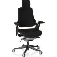 Hjh OFFICE SPEKTRE BLACK Stoff - Profi Bürostuhl Schwarz
