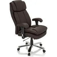 Hjh OFFICE BUILDER XXL I | Kunstleder - XXL Drehstuhl Dunkelbraun