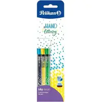 Pelikan inky Neon, Blau, Grün, Gelb, Fein, Rund, 0,5 mm, Deutschland, Sichtverpackung