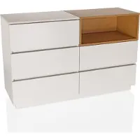 Hjh LIVING Sideboard MELMO S Kommode Schrank Grifffräsung 76.0 x 120.0 x 40.0 cm