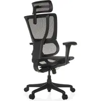 Hjh OFFICE Luxus Chefsessel ERGOHUMAN SLIM ECO M GEN2 Ergonomischer Bürostuhl mit Armlehnen (höhenverstellbar) Netzstoff Drehstuhl für Büro, Zuhause