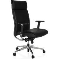 Hjh OFFICE Profi Chefsessel CURYO Ergonomischer Bürostuhl mit Armlehnen (höhenverstellbar) Kunstleder Drehstuhl für Büro, Zuhause
