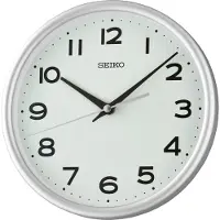 Seiko QXA836S Wand- und Tischuhr Quarz mit Leisegang Silberfarben