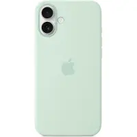 Apple Original iPhone 16 Plus Hülle - Silikon - Backcover/Soft Case - Hellgrün