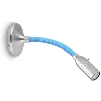 Less 'n' more ZEUS LED-Einbauleuchte, 15 cm Flexwelle Blau, Kopf Alu, mit Tastdimmer Z-MDL1-S-KA-FTB 4251908563333