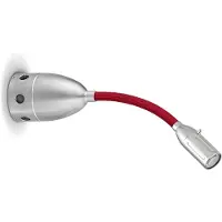 Less 'n' more ZEUS LED-Wand-/Deckenleuchte, Kopf Alu, 15 cm Flexwelle Rot, phasendimmbar Z-BDL1-P-KA-FTR 4251908559367