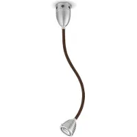 Less 'n' more ATHENE LED-Wand-/Deckenleuchte, 45 cm Flexwelle Braun, Kopf Alu, phasendimmbar A-BDL2-P-KA-FTU 4251908549511