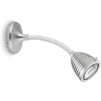 Less 'n' more ATHENE LED-Einbauleuchte, 15 cm Flexwelle Weiß, Kopf Alu, mit Tastdimmer A-MDL1-S-KA-FTW 4251908552672