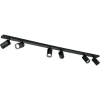 Orion Deckenstrahler Sean sechsflammig, schwarz Sean, dimmbar, schwarz, für Wohn- / Esszimmer, Aluminium, Strahler