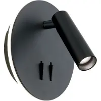 Orion Wandlampe Lenny, schwarz, für Schlafzimmer, Aluminium, Modern, LED Wandleuchte, Wandlampe Innen