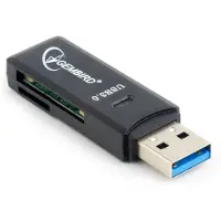 Gembird UHB-CR3-01, Speicherstick (MS), MicroSDXC, MiniSDHC, SD, SDHC, SDXC, Schwarz, USB, 17 mm, 60 mm, 8,5 mm