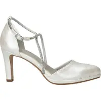 Tamaris Damen Pumps Strass gekreuzte Riemen High Heel 1-22450-42, Größe:40 EU, Farbe:Weiß