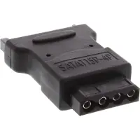 InLine SATA Stromadapter, 1x 13,34cm (5,25) Stecker an 15pol SATA Buchse, 5.25 male, 15pin SATA, Schwarz