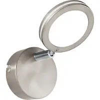 Eglo LED Deckenlampe Karystos, Deckenstrahler, Stahl in nickel-matt, chrom, Kunststoff in weiss warmweiß