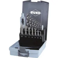 RUKO 259004RO Handgewindebohrer-Set 15teilig M3 - M12 DIN 352, DIN 338 HSS 1 Set