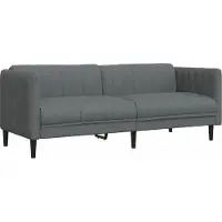 vidaXL Sofa 3-Sitzer Dunkelgrau Stoff