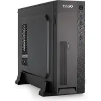 TooQ TQC-3008U3C, Micro Tower, PC, Schwarz, micro ATX, Mini-ITX, Stahl, 7,5 cm