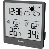 Techno Line WS 9138 Digitale Wetterstation Grau Akku