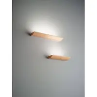 FABAS LUCE Linus Wandleuchte aus Metall, Holz und Glas, 14 W integrierte LED, 3000 K warmweiß, dimmbar mit Phasenanschnitt, Eichenoptik, IP20