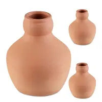 Relaxdays Ollas, 3er Set, 550 ml, Ton, wurzelnahe Bewässerung, Hochbeet & Gewächshaus, weniger Wasserverlust, terrakotta