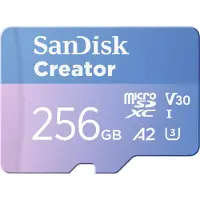 SanDisk Creator, 256 GB, MicroSDXC, Klasse 10, UHS-I, 190 MB/s, 130 MB/s