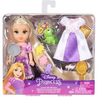 JAKKS Pacific Disney Princess 6 Inch Petite Doll with Extra Fashion & Accessories Longest Hair Rapunzel